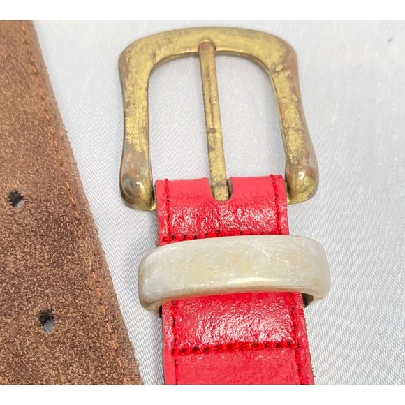 Capezio Argentina Belt Genuine Leather Cherry Red Size XXSmall - Picture 5 of 7